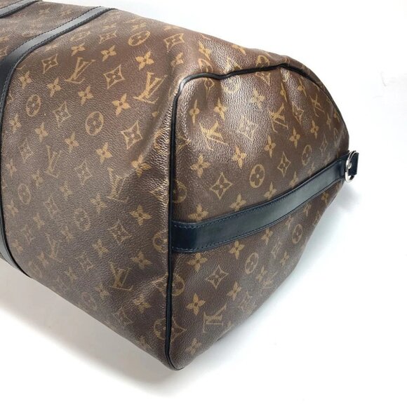 LOUIS VUITTON M56714 MonogramMacassar KeepallBandouliere55 Hand Bag Duffle Bag - Picture 7 of 15